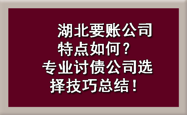 湖北要账公司特点如何？专业讨债公司选择技巧总结！.jpg